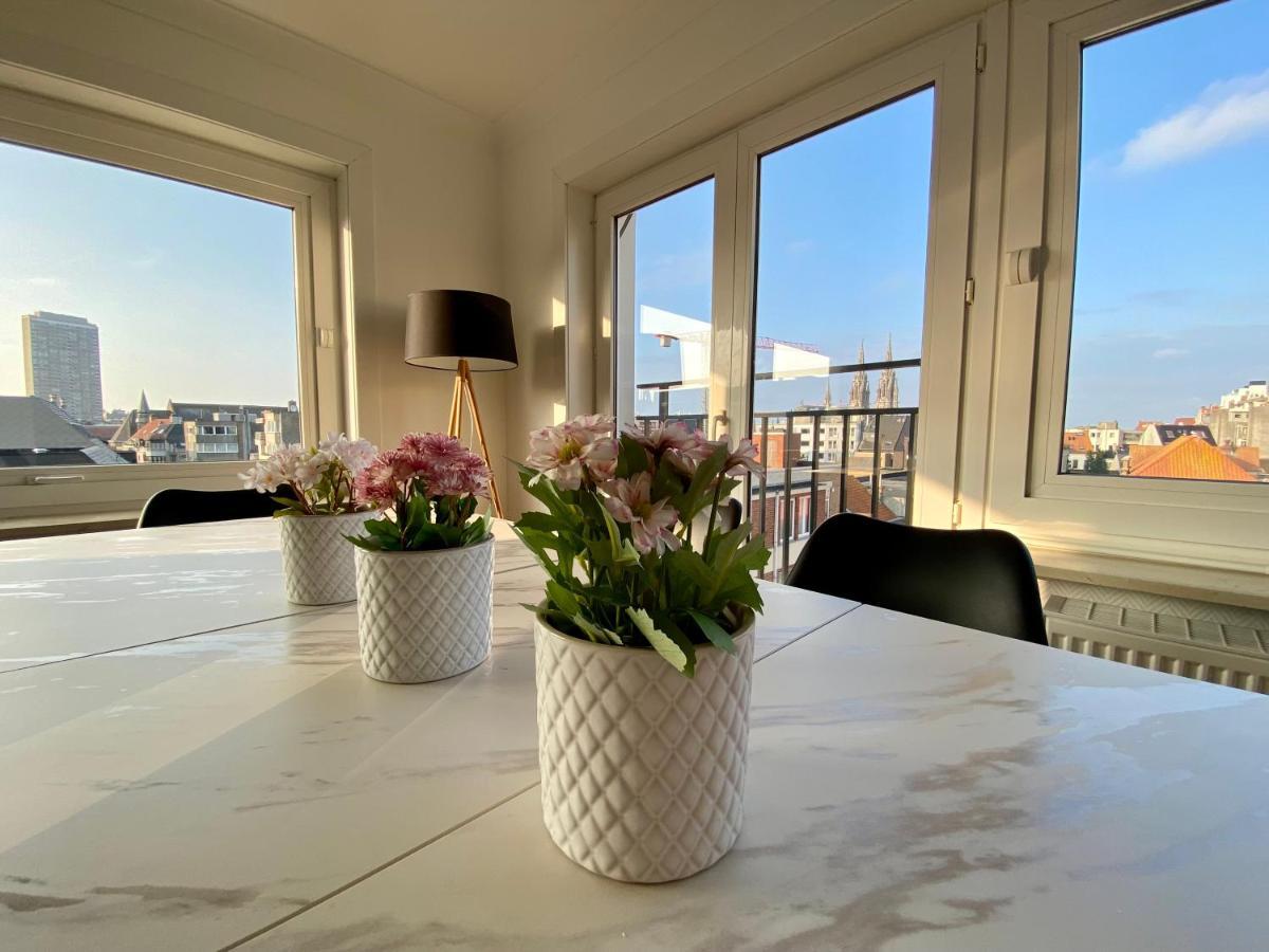 Luxury 3 Bedroom Apartment On The Top Floor With Panoramic View Oostende Exterior foto